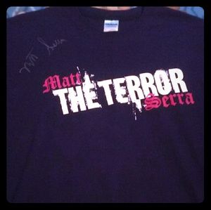 **Autographed** MATT THE TERROR SERRA size L tee
